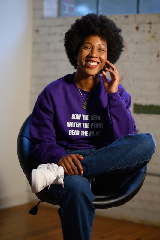 The Message: Purple Sweatshirt